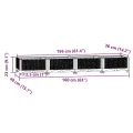 vidaXL Hochbeet, Hochbeet für Garten Balkon Terrasse, Gemüsebeet Pflanzkasten zum Selber Bauen, Blumenbeet Blumenkasten Rattan-Optik, Polypropylen - Thumbnail 2