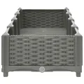 vidaXL Hochbeet, Hochbeet für Garten Balkon Terrasse, Gemüsebeet Pflanzkasten zum Selber Bauen, Blumenbeet Blumenkasten Rattan-Optik, Polypropylen - Thumbnail 6