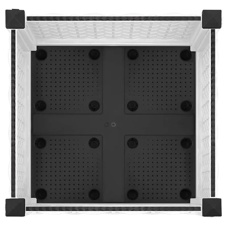 vidaXL Hochbeet, Hochbeet für Garten Balkon Terrasse, Gemüsebeet Pflanzkasten zum Selber Bauen, Blumenbeet Blumenkasten Rattan-Optik, Polypropylen – Bild 6
