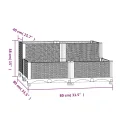 vidaXL Hochbeet, Hochbeet für Garten Balkon Terrasse, Gemüsebeet Pflanzkasten zum Selber Bauen, Blumenbeet Blumenkasten Rattan-Optik, Polypropylen - Thumbnail 6