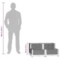 vidaXL Hochbeet, Hochbeet für Garten Balkon Terrasse, Gemüsebeet Pflanzkasten zum Selber Bauen, Blumenbeet Blumenkasten Rattan-Optik, Polypropylen - Thumbnail 7