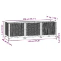 vidaXL Hochbeet, Kräuterbeet Gemüsebeet zum Selber Bauen, Blumenkasten im Rattan-Look, Pflanzkasten für Garten Terrasse Balkon, Polypropylen - Thumbnail 2