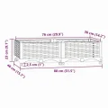 vidaXL Hochbeet, Hochbeet für Garten Balkon Terrasse, Gemüsebeet Pflanzkasten zum Selber Bauen, Blumenbeet Blumenkasten Rattan-Optik, Polypropylen - Thumbnail 2