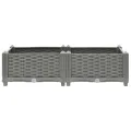 vidaXL Hochbeet, Hochbeet für Garten Balkon Terrasse, Gemüsebeet Pflanzkasten zum Selber Bauen, Blumenbeet Blumenkasten Rattan-Optik, Polypropylen - Thumbnail 5