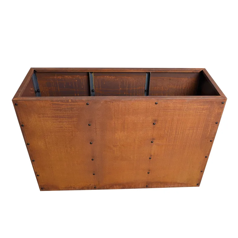 ESTEXO Hochbeet Pflanzkasten Edelrost Blumenkasten Pflanzbeet Blumenbeet Beet Stahl Pflanzkübel Blumenkübel Gartenbeet 120x40x80 cm – Bild 6