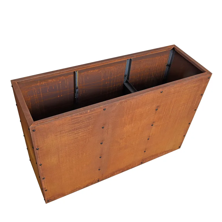 ESTEXO Hochbeet Pflanzkasten Edelrost Blumenkasten Pflanzbeet Blumenbeet Beet Stahl Pflanzkübel Blumenkübel Gartenbeet 120x40x80 cm – Bild 7
