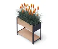 Upyard Holz Hochbeet für Garten, Terrasse und Balkon - Blumenkasten mit Innenvlies und wasserdichter Kunststoffeinlage - Pflanzkasten für Innen- und Außenbereich, 118x36x32, Schwarz - Thumbnail 10