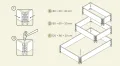Upyard Stepped Bed - modernes Hochbeet aus Palettenrahmen - modulares, mehrstufiges Hochbeet aus Naturholz für Garten und Terrasse, 120x80x58,5, Grau - Thumbnail 6