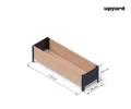 Upyard Holz Hochbeet für Garten, Terrasse und Balkon - Blumenkasten mit Innenvlies und wasserdichter Kunststoffeinlage - Pflanzkasten für Innen- und Außenbereich, 118x36x32, Braun - Thumbnail 2