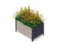 Upyard Holz Hochbeet für Garten, Terrasse und Balkon - Blumenkasten mit Innenvlies und wasserdichter Kunststoffeinlage - Pflanzkasten für Innen- und Außenbereich, 118x36x32, Braun - Thumbnail 10
