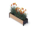 Upyard Holz Hochbeet für Garten, Terrasse und Balkon - Blumenkasten mit Innenvlies und wasserdichter Kunststoffeinlage - Pflanzkasten für Innen- und Außenbereich, 118x36x32, Braun - Thumbnail 1
