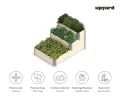 Upyard Stepped Bed - modernes Hochbeet aus Palettenrahmen - modulares, mehrstufiges Hochbeet aus Naturholz für Garten und Terrasse, 120x80x58,5, Naturholz - Thumbnail 4