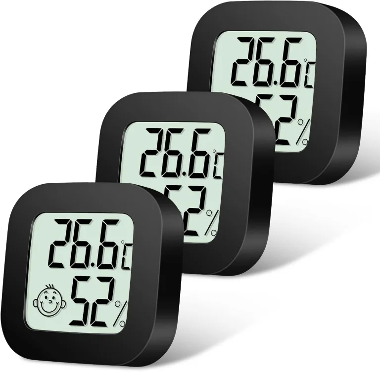 Flintronic Mini LCD Thermometer, 6 Stück Digital Thermometer Innen, Hygrometer Innen, Thermometer Hygrometer, Kabelloses, Luftfeuchtigkeit Meter für Babyzimmer Wohnzimmer Büro Gewächshaus(Weiß) – Bild 9
