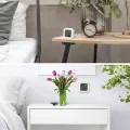 Flintronic Mini LCD Thermometer, 6 Stück Digital Thermometer Innen, Hygrometer Innen, Thermometer Hygrometer, Kabelloses, Luftfeuchtigkeit Meter für Babyzimmer Wohnzimmer Büro Gewächshaus(Weiß) - Thumbnail 5