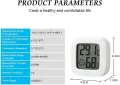 Flintronic Mini LCD Thermometer, 6 Stück Digital Thermometer Innen, Hygrometer Innen, Thermometer Hygrometer, Kabelloses, Luftfeuchtigkeit Meter für Babyzimmer Wohnzimmer Büro Gewächshaus(Weiß) - Thumbnail 6