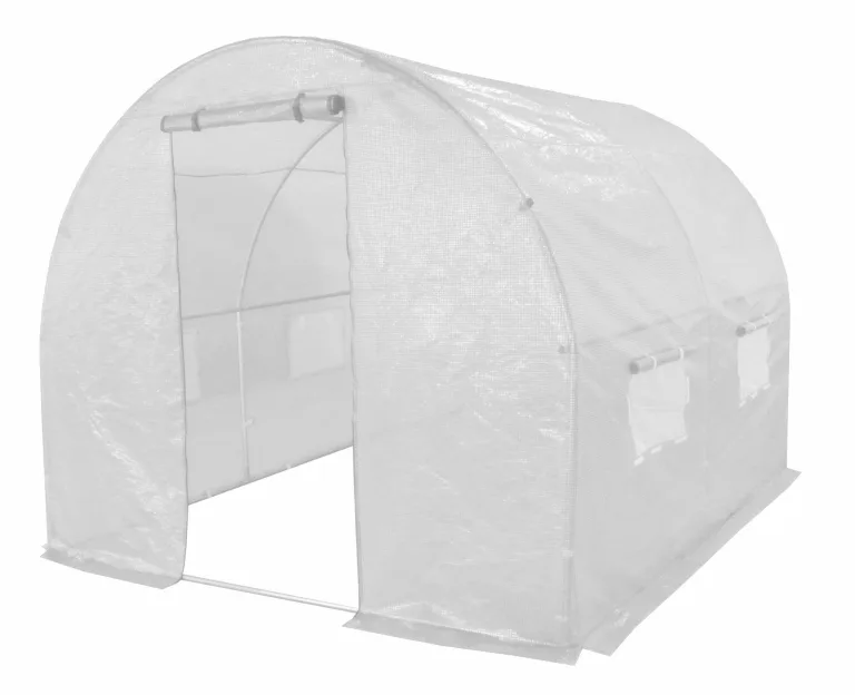 Gewächshaus Foliengewächshaus 2x2m mit Stahlfundament - Grün Folientunnel Gewächshaus für Tomaten 2x2 mit UV4 - Groß Gewächshäuser Folie 140g/m2- Foliengewächshaus Stabil 200x200 cm - 4m2 – Bild 8