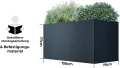 Metzler Hochbeet für den Garten – Stahl in Anthrazit | Witterungsbeständiges Metall-Gartenbeet, Pflanzenbeet, Blumenhochbeet | 150 x 75 x 77 cm - Thumbnail 4