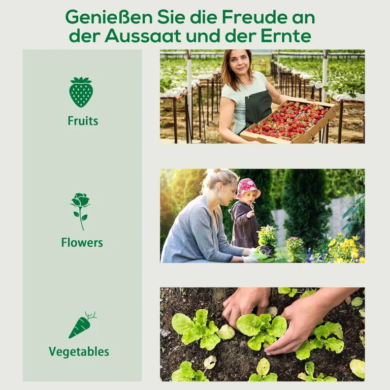 Outsunny Gewächshaus mit Fernster, PE-Gitterfolie, Foliengewächshaus aus Stahl, Treibhaus für Balkon, Garten, Tomatenhaus 200x68x196cm, Tomatengewächshaus für Gemüse, Blumen, Pflanzen, Weiß – Bild 6