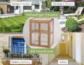 needs&wants® Mini Gewächshaus Treibhaus klein Winterfest aus Holz für Balkon Garten Indoor, Frühbeet Hochbeet Pflanzschrank Anzuchthaus, auch für Schildkröten, Polycarbonat - Thumbnail 6