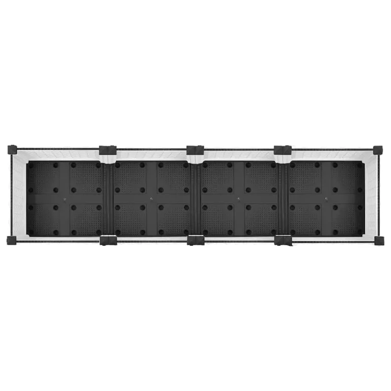 vidaXL Hochbeet, Kräuterbeet Gemüsebeet zum Selber Bauen, Blumenkasten im Rattan-Look, Pflanzkasten für Garten Terrasse Balkon, Polypropylen – Bild 7