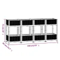 vidaXL Hochbeet, Kräuterbeet Gemüsebeet zum Selber Bauen, Blumenkasten im Rattan-Look, Pflanzkasten für Garten Terrasse Balkon, Polypropylen - Thumbnail 2