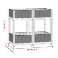 vidaXL Hochbeet, Kräuterbeet Gemüsebeet zum Selber Bauen, Blumenkasten im Rattan-Look, Pflanzkasten für Garten Terrasse Balkon, Polypropylen - Thumbnail 2