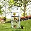Aewächshaus Abdeckung, Ohne Regal, Aufrollbare Tür Treibhaus Anzuchthaus Gartenhaus, Frühbeet Tomatenhaus Gemüse Gewächshaus, PVC Abdeckung Transparent für Garten Balkon, Foliengewächshaus Gewächshaus – Bild 2