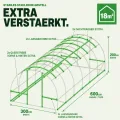 TOM Gewächshaus, Foliengewächshaus Folientunnel 175g/m² extra stabil & langlebig – 4 Größen: 2x3m 3x4m 3x6m Gewächshaus mit Erdanker – 2 Türen – Fenster mit Insektenschutz – für Tomaten & Co. - Thumbnail 7