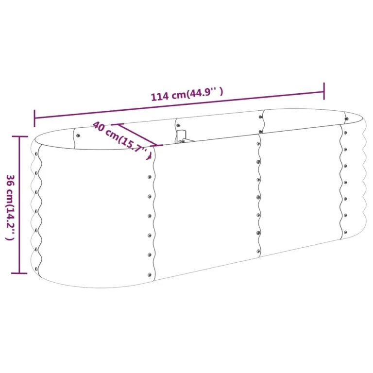 vidaXL Hochbeet, Wetterfestes Hochbeet für Garten Balkon Terrasse, Kräuterhochbeet zum Selber Bauen, Pflanzkasten aus Metall, Verzinkter Stahl Grün – Bild 3