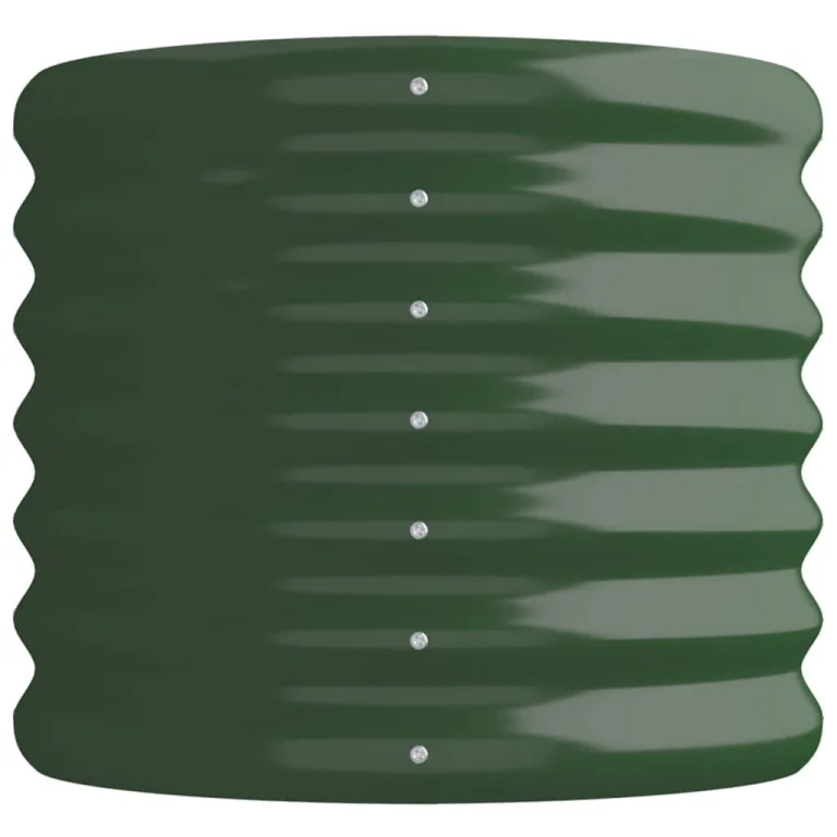 vidaXL Hochbeet, Wetterfestes Hochbeet für Garten Balkon Terrasse, Kräuterhochbeet zum Selber Bauen, Pflanzkasten aus Metall, Verzinkter Stahl Grün – Bild 6