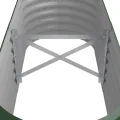 vidaXL Hochbeet, Wetterfestes Hochbeet für Garten Balkon Terrasse, Kräuterhochbeet zum Selber Bauen, Pflanzkasten aus Metall, Verzinkter Stahl Grün - Thumbnail 4