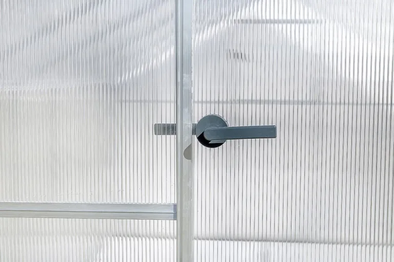 Aluminium Gewächshaus Glas 150x290 cm - Gewächshäuser - Treibhaus Gewächshaus mit Fundament - Glashaus Tomaten - Gewaechshaus 4,35m2 - Greenhouse Outdoor - 6 mm Platten – Bild 4