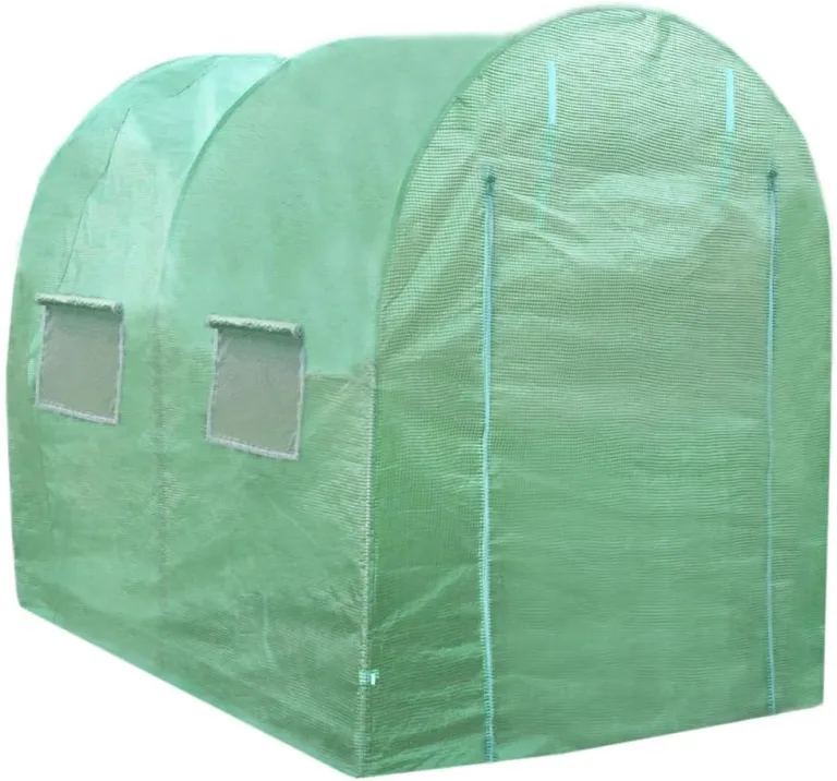 MonsterShop Polytunnel mit Folie Gewächshaus Treibhaus Tomatenhaus Pflanzenhaus Folientunnel 25mm 4m x 2m – Bild 1