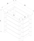TIMBELA Hochbeet Holz - 58x38xH57 cm - Blumenbeet für Garten - Kräuterbeet - Pflanzkasten Holz - Hochbeet Balkon Garten Terrasse - Solid 28 mm Pine/Spruce Wood M611 - Thumbnail 5