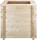TIMBELA Hochbeet Holz - 58x38xH57 cm - Blumenbeet für Garten - Kräuterbeet - Pflanzkasten Holz - Hochbeet Balkon Garten Terrasse - Solid 28 mm Pine/Spruce Wood M611 - Thumbnail 3
