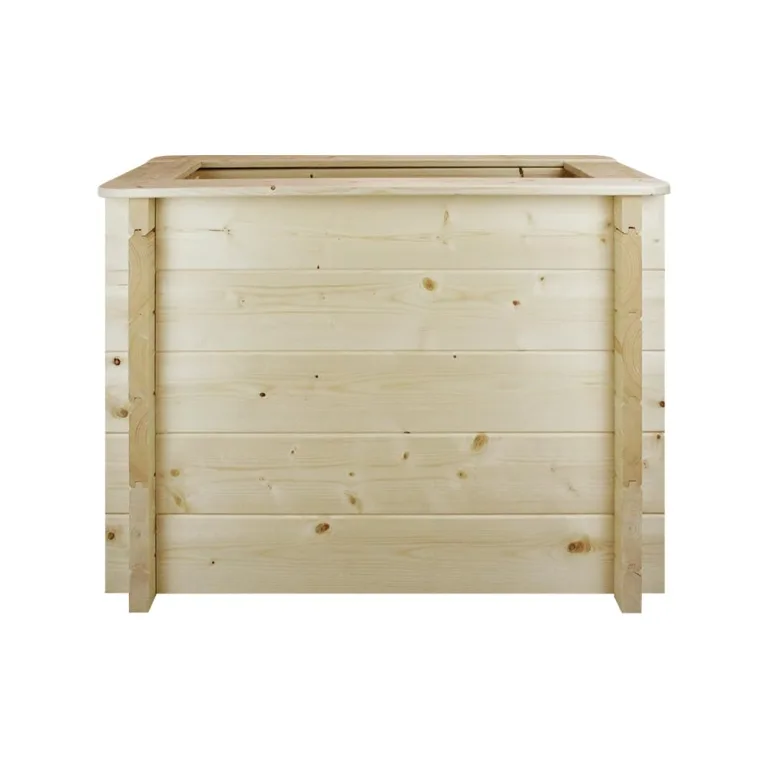 TIMBELA Hochbeet Holz - 78x38xH57 cm - Blumenbeet für Garten - Kräuterbeet - Pflanzkasten Holz - Hochbeet Balkon Garten Terrasse - Solid 28 mm Pine/Spruce Wood M612 – Bild 3