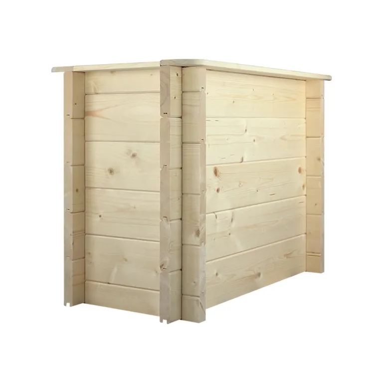 TIMBELA Hochbeet Holz - 78x38xH57 cm - Blumenbeet für Garten - Kräuterbeet - Pflanzkasten Holz - Hochbeet Balkon Garten Terrasse - Solid 28 mm Pine/Spruce Wood M612 – Bild 6