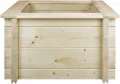 TIMBELA Hochbeet Holz - 58x58xH35 cm - Blumenbeet für Garten - Kräuterbeet - Pflanzkasten Holz - Hochbeet Balkon Garten Terrasse - Solid 28 mm Pine/Spruce Wood M616 - Thumbnail 5
