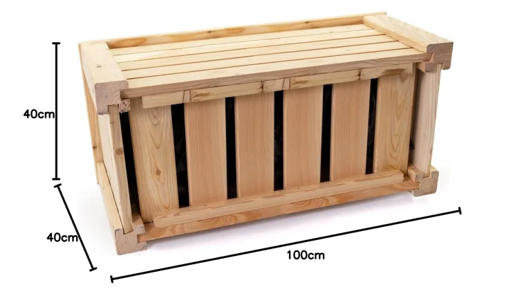 Pflanzkasten Lärche Primus 100 x 40 x 40 cm, für Außenbereich – Bild 7