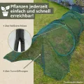 NATIV Pflanztunnel aus grünem Netzmaterial, Gartentunnel mit Stahlbügeln und Erdankern, Gemüseschutz und Vogelschutznetz, Alternative zum Folientunnel für Gemüsebeet, Hochbeet und Hausgarten - Thumbnail 4