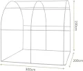 NATIV Foliengewächshaus | Tomaten Gewächshaus mit 6 Fenstern | Tomatenzelt aus extra Stabiler Gewächshausfolie | Tomatenhaus mit aufrollbarer Türe | Überwinterungszelt für Pflanzen 300 x 200 cm - Thumbnail 8