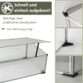NATIV Frühbeet aus Aluminium | Hochbeet Abdeckung mit arretierbarem Dach | Frühbeetkasten mit Polycarbonatplatten | Frühbeetaufsatz für Hochbeet 100 x 60 cm | Mini Gewächshaus - Thumbnail 3