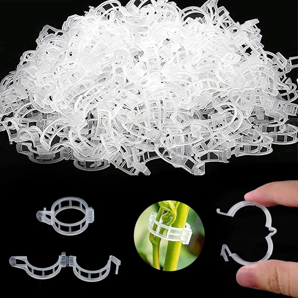 250 Stück Pflanzenclips,Tomatenclips Verbinden,Kunststoff Tomatenclips,Pflanzenklammern,Ranken Clips,Pflanzen Sicherung,Tomatenclips Verbinden Pfeffer Gurke Reben Ideal,für Pflanzen Sicherung