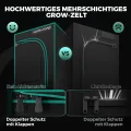 Mars Hydro Growzelt Komplettset,TS600 Vollspektrum Grow Lampe,60X60X140cm 1680D Hoch Reflektierend Mylar Grow Box Komplettset,mit 4" 205 CFM Ruhiges und Effizientes Belüftungssatz,10-Gang-Lüfter - Thumbnail 6