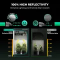Mars Hydro Growzelt Komplettset,TS600 Vollspektrum Grow Lampe,60X60X140cm 1680D Hoch Reflektierend Mylar Grow Box Komplettset,mit 4" 205 CFM Ruhiges und Effizientes Belüftungssatz,10-Gang-Lüfter - Thumbnail 2
