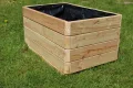 Gartenwelt Riegelsberger Massiver Pflanzkasten Mammut 80x50x39 cm aus Lärchenholz Natur Blumenkasten Blumentopf Pflanzkübel Kräutertopf Balkonkasten fertig montiert - Thumbnail 2