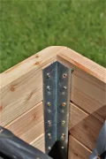 Gartenwelt Riegelsberger Massiver Pflanzkasten Mammut 80x50x39 cm aus Lärchenholz Natur Blumenkasten Blumentopf Pflanzkübel Kräutertopf Balkonkasten fertig montiert - Thumbnail 5