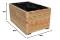 Gartenwelt Riegelsberger Massiver Pflanzkasten Mammut 80x50x39 cm aus Lärchenholz Natur Blumenkasten Blumentopf Pflanzkübel Kräutertopf Balkonkasten fertig montiert - Thumbnail 9