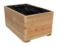 Gartenwelt Riegelsberger Massiver Pflanzkasten Mammut 80x50x39 cm aus Lärchenholz Natur Blumenkasten Blumentopf Pflanzkübel Kräutertopf Balkonkasten fertig montiert - Thumbnail 1