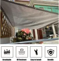 99% Aluminium-Schattennetz, Reflektierend, Terrasse Schattiernetz Gewächshaus, Hitzeschutz 3x4m (3mx4m) - Thumbnail 4